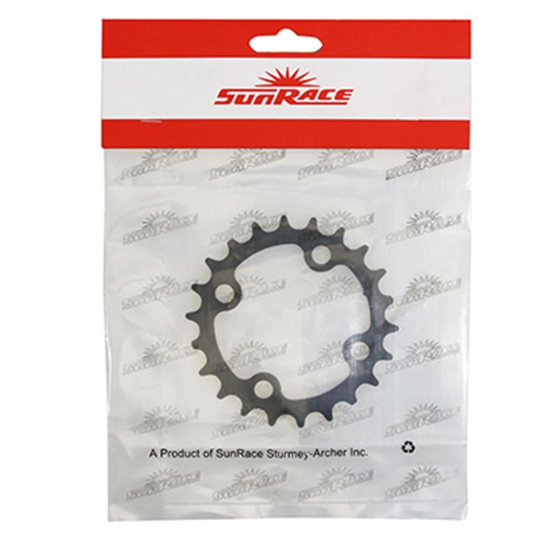 PLATEAU VTT 4BRA D.64 POUR SUNRACE 22DTS TRIPLE INTERIEUR NOIR ACIER COMPATIBLE AUTRES MARQUES