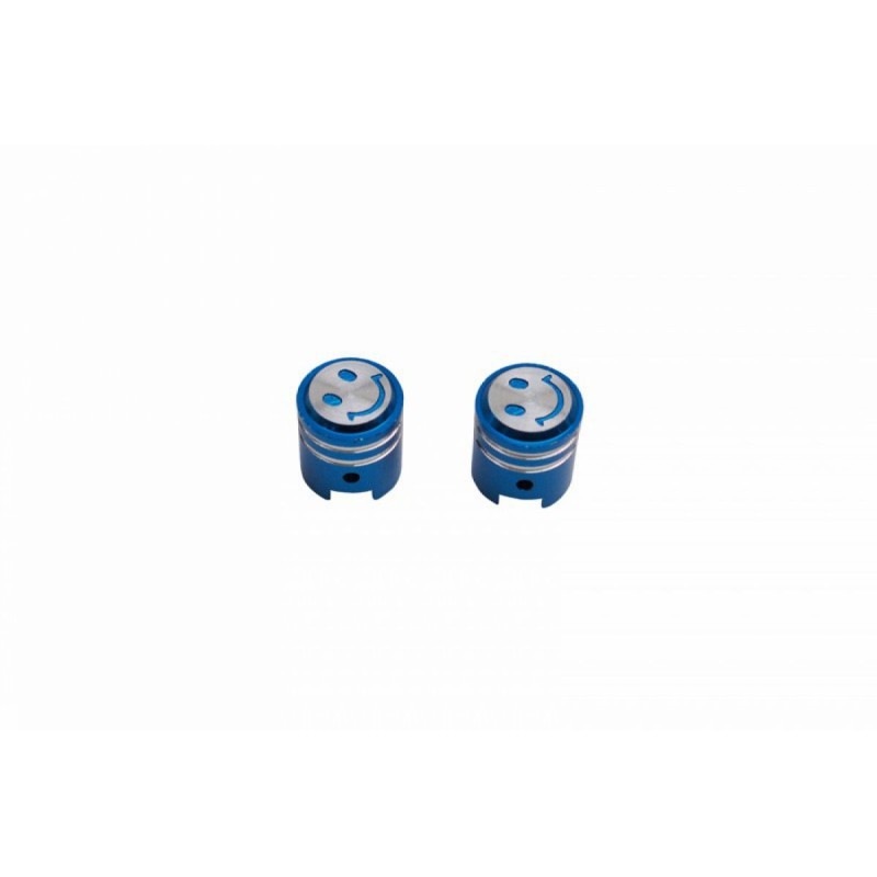 BOUCHON DE VALVE SCOOT-CYCLO REPLAY VS PISTON BLEU  (PAIRE)