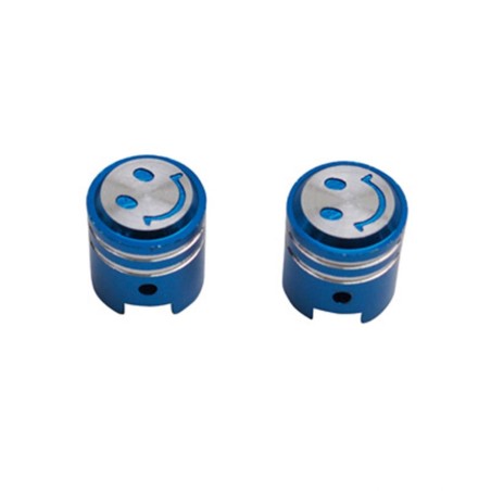 BOUCHON DE VALVE SCOOT-CYCLO REPLAY VS PISTON BLEU  (PAIRE)