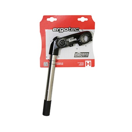 POTENCE CITY A PLONGEUR ERGOTEC KOBRA VARIO REGLABLE 22.2mm POUR CINTRE 25.4mm L 90mm NOIR (plongeur 230mm)