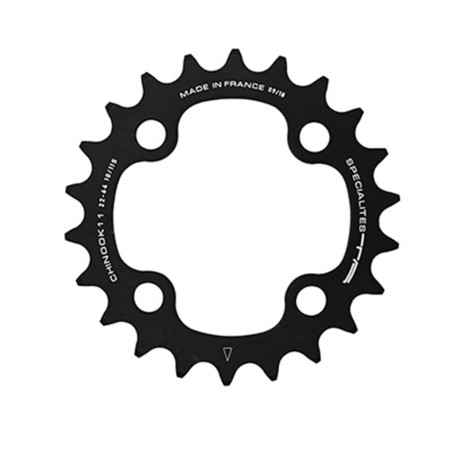 PLATEAU VTT 4BRA D.104 TA CHINOOK DOUBLE-TRIPLE 38DTS EXTERIEUR NOIR ALU POUR SHIMANO - SRAM - RACE FACE - FSA 10-11V.