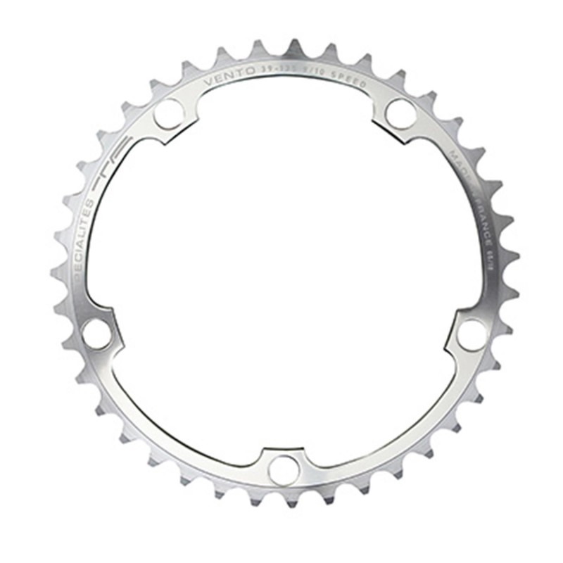 PLATEAU ROUTE 5BRA D.135 TA VENTO 39DTS INTERIEUR ARGENT ALU 7075 TYPE CAMPA 9-10V.