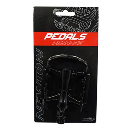 PEDALE VTT ROULEMENT ETANCHE PREMIUM NEWTON CORPS ALU NOIR CAGE ALU ARGENT-NOIRE 9-16" (PAIRE)