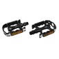 PEDALE VTT ROULEMENT ETANCHE PREMIUM NEWTON CORPS ALU NOIR CAGE ALU ARGENT-NOIRE 9-16" (PAIRE)