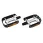 PEDALE VTT ROULEMENT PREMIUM NEWTON ALU CORPS ARGENT CAGE NOIRE 9-16" (PAIRE)