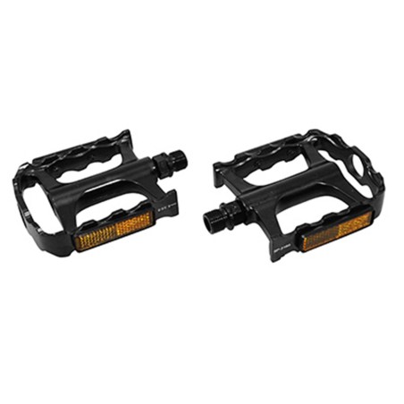 PEDALE CITY-VTT ROULEMENT PREMIUM NEWTON ALU NOIRE 9-16" (PAIRE)
