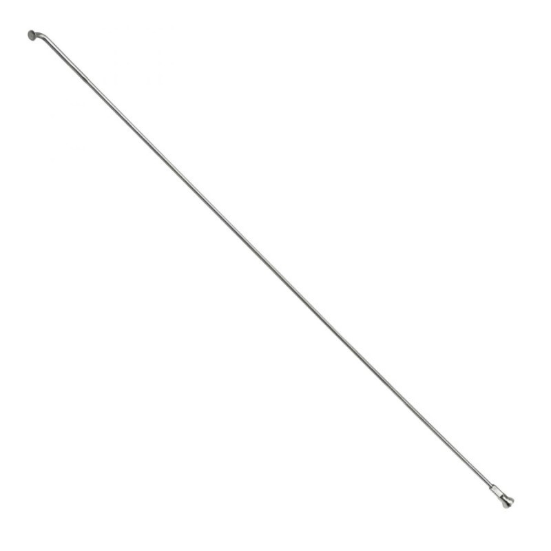 RAYON INOX ARGENT E-BIKE 2,0mm AVEC TETE EN 2,3mm  L 290mm SAPIM TETE COUDEE AVEC ECROUS (VENDU A L'UNITE)