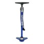 Pompe a pied Newton fpv1 acier colori bleu raccord double style switch avec manometre 11bars vp-vs
