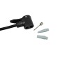 Pompe a pied Newton fpv1 acier colori bleu raccord double style switch avec manometre 11bars vp-vs