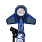 Pompe a pied Newton fpv1 acier colori bleu raccord double style switch avec manometre 11bars vp-vs