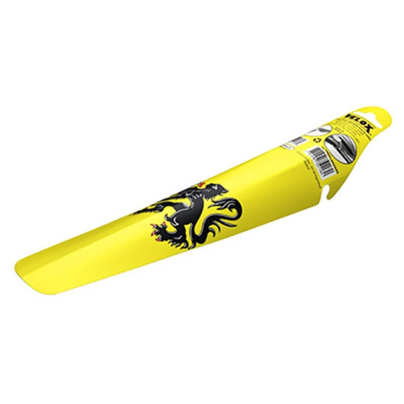 GARDE BOUE ROUTE-VTT CLIPSABLE AR VELOX COLORI JAUNE LION DES FLANDRES CLIPSABLE SOUS LA SELLE (VENDU A L UNITE)