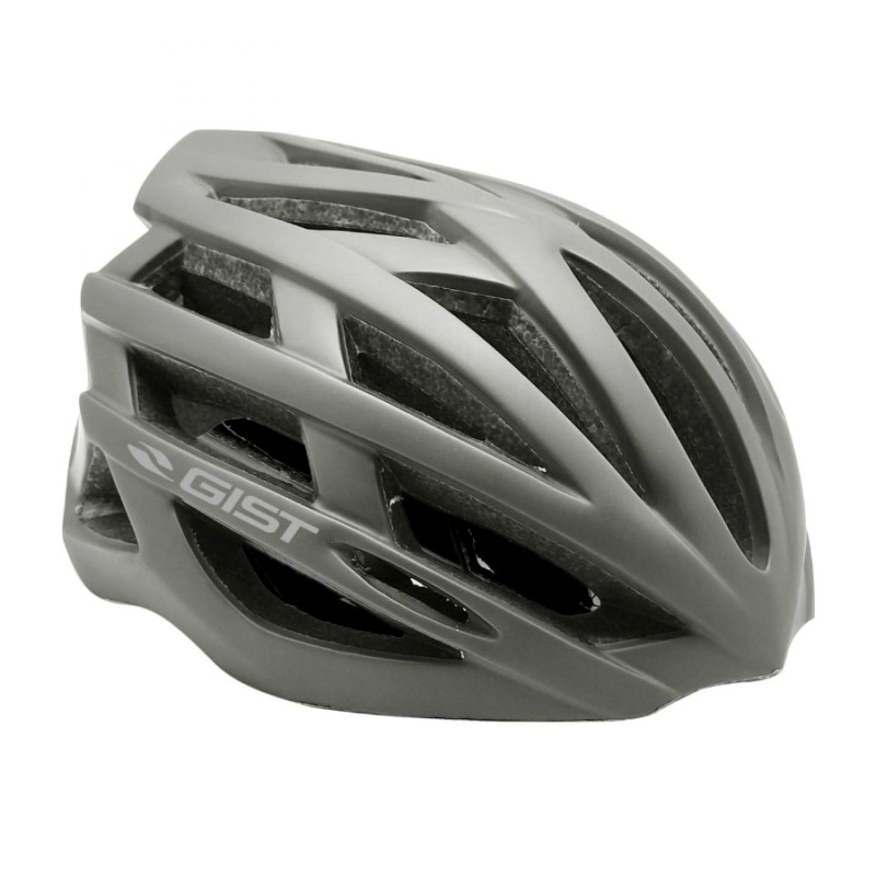 CASQUE VELO ADULTE GIST E-BIKE PLANET URBAN GRIS MAT IN-MOLD TAILLE 52-58 REGLAGE MOLETTE 212GRS - ECLAIRAGE INTEGRE