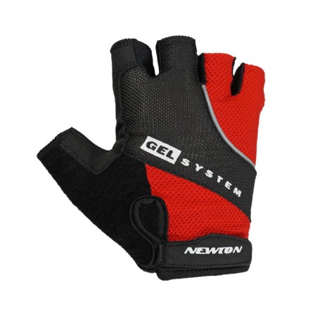 GANTS VELO COURT ADULTE NEWTON GEL NOIR-ROUGE  M  (PAIRE SUR CARTE)