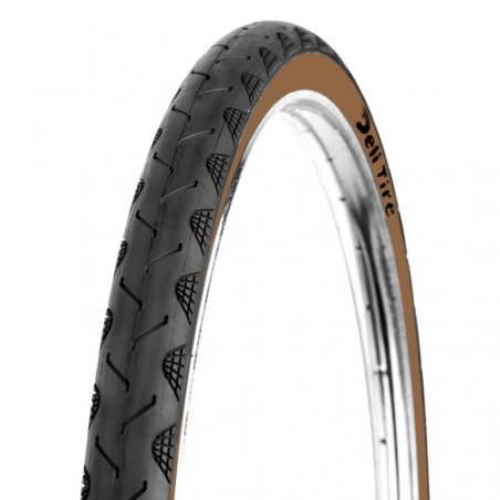Pneu city-vtc-vtt 700 x 47 (29 x 1.75) Deli slick ts tanwall noir flanc marron renforce anti-crevaison 1.3mm (47-622) 62tpi