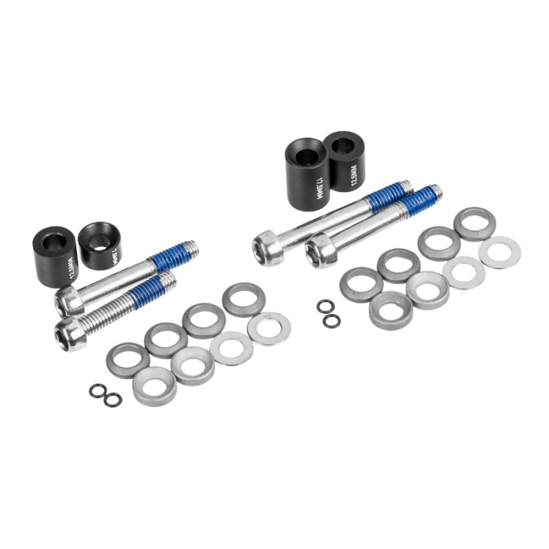 KIT VIS ET ENTRETOISES FREIN A DISQUE VTT SRAM POUR DISQUE DE 160mm SUR CADRE - FOURCHE 140mm ET DISQUE 200mm SUR CARDE -