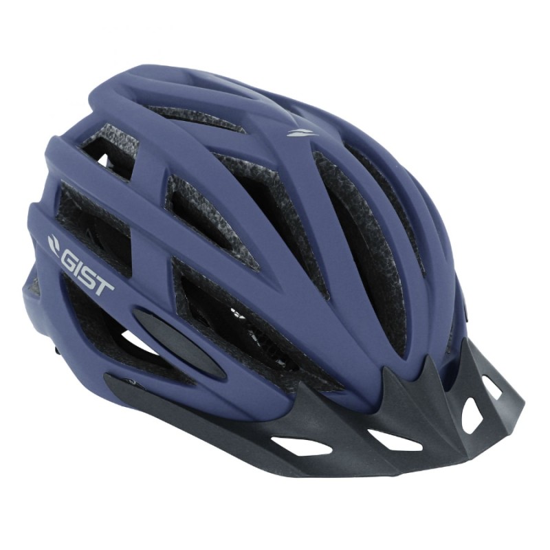 CASQUE VELO ADULTE GIST E-BIKE PLANET URBAN BLEU MAT IN-MOLD TAILLE 52-58 REGLAGE MOLETTE 212GRS - ECLAIRAGE INTEGRE