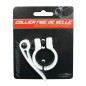COLLIER SERRAGE TIGE DE SELLE RAPIDE NEWTON ALU BLANC DIAM. 34,9mm  (SUR CARTE)