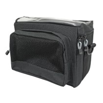 SACOCHE DE CINTRE-GUIDON VELO NEWTON N3 NOIR FIXATION VELCRO AVEC LECTEUR CARTE (Lg26xL19xH20)