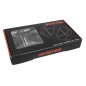 PEDALE VTT DESCENTE - BMX NEWTON NOIR A ROULEMENTS ALU CNC FILETAGE 9-16 AVEC PICOTS ARGENT (PAIRE) 108x98mm