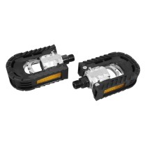 PEDALE CITY ALU PLIANTE NOIR-ARGENT 9-16 (PAIRE SUR CARTE)