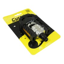 PEDALE CITY ALU PLIANTE NOIR-ARGENT 9-16 (PAIRE SUR CARTE)