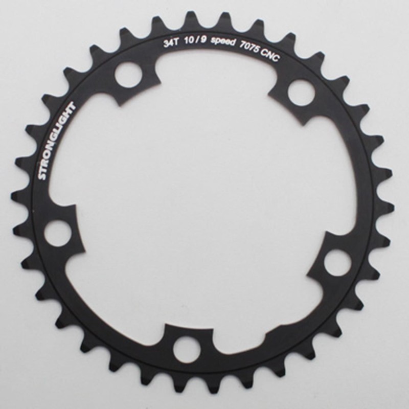 PLATEAU ROUTE 5BRA D.110 STRONGLIGHT 34DTS INTERIEUR NOIR TYPE SHIMANO 9-10-11V.