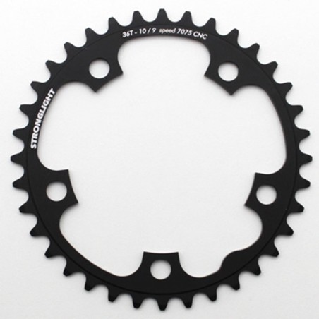 PLATEAU ROUTE 5BRA D.110 STRONGLIGHT 36DTS INTERIEUR NOIR TYPE SHIMANO 9-10-11V.