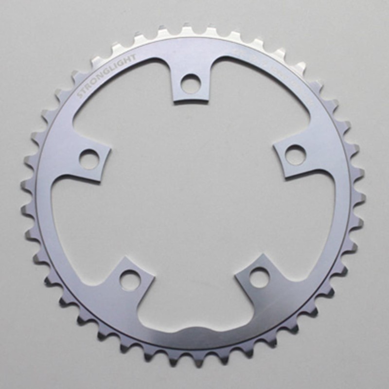 PLATEAU ROUTE 5BRA D.110 STRONGLIGHT 42DTS INTERIEUR ARGENT ALU 7075 TYPE SHIMANO 9-10V.