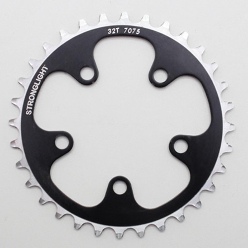 PLATEAU ROUTE 5BRA D.74 STRONGLIGHT 32DTS TRIPLE NOIR ALU 7075  9-10V.