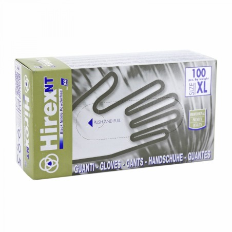 GANTS ATELIER NITRILE NOIR T10 (XL)  (BOITE DE 100)