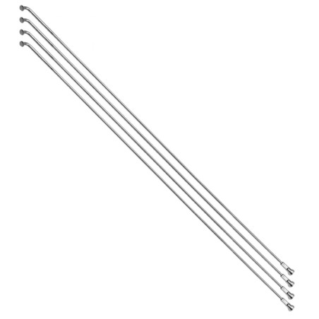 RAYON INOX ARGENT E-BIKE 2,0mm AVEC TETE EN 2,3mm  L 200mm SAPIM TETE COUDEE AVEC ECROUS (VENDU PAR 4)