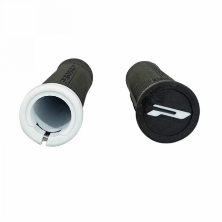 POIGNEE CITY-VTT PROGRIP 995 NOIR AVEC LOCK ON BLANC 130mm (LIVRE AVEC EMBOUTS) (BLISTER)