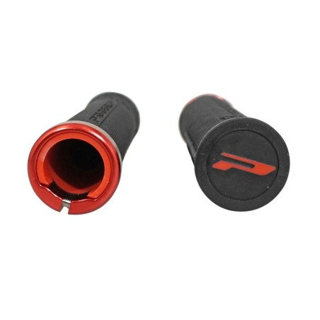 POIGNEE CITY-VTT PROGRIP 995 NOIR AVEC LOCK ON ROUGE 130mm (LIVRE AVEC EMBOUTS) (BLISTER)