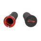 POIGNEE CITY-VTT PROGRIP 995 NOIR AVEC LOCK ON ROUGE 130mm (LIVRE AVEC EMBOUTS) (BLISTER)