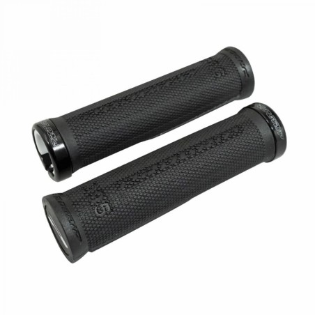 POIGNEE CITY-VTT PROGRIP 995 NOIR AVEC LOCK ON NOIR 130mm (LIVRE AVEC EMBOUTS) (BLISTER)