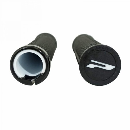 POIGNEE CITY-VTT PROGRIP 995 NOIR AVEC LOCK ON NOIR 130mm (LIVRE AVEC EMBOUTS) (BLISTER)