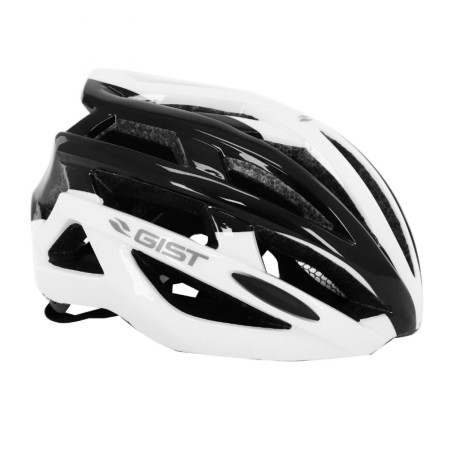 CASQUE VELO ADULTE GIST E-BIKE PLANET BLANC-NOIR IN-MOLD TAILLE 52-58 REGLAGE MOLETTE 212GRS