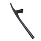 CINTRE VTT DROIT STEALTH ALU NOIR L680mm AVEC POTENCE INTEGREE L 90mm POUR PIVOT FOURCHE 1"1-8