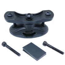 SUPPORT POUR PORTE BIDON NEWTON RESINE NOIR FIXATION CINTRE-POTENCE-TIGE DE SELLE - COMPATIBLE DIAMETRE 22 à 36 mm