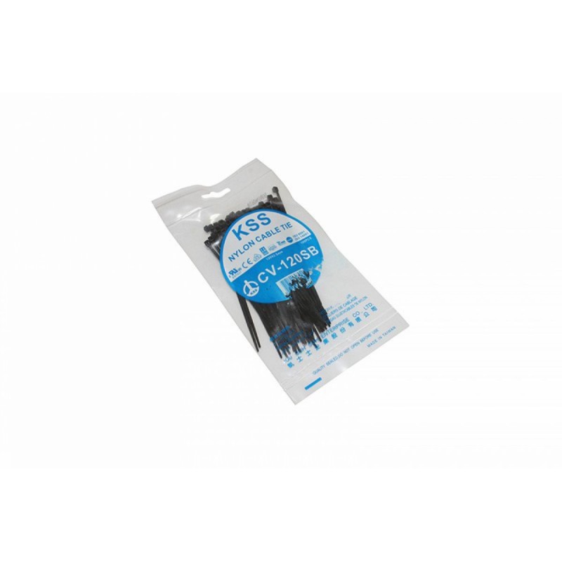COLLIER DE SERRAGE NYLON TYPE RILSAN 2,5x120mm NOIR (VENDU PAR 100)