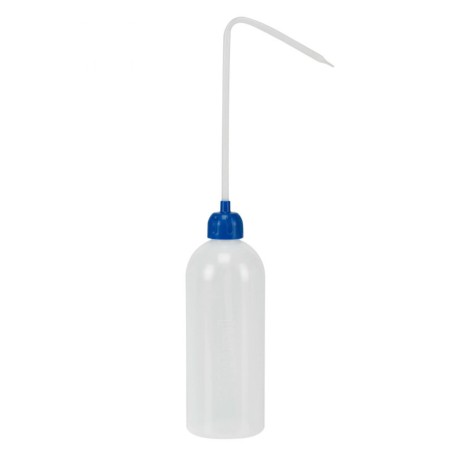 FLACON-BURETTE LABORATOIRE PRESSOL EN POLYETHYLENE TRANSPARENT  500ml  AVEC BEC RIGIDE (VENDU A L'UNITE)