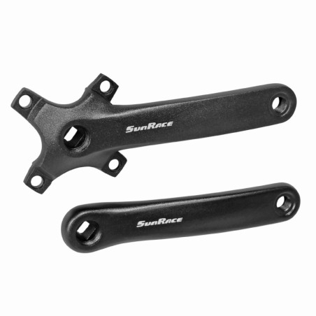 MANIVELLES VTT SUNRACE FCM800 ALU NOIR 175mm POUR BOITIER AXE CARRE POUR MONO DIAM. 96mm (SANS PLATEAU)
