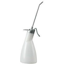 BURETTE ATELIER PRESSOL EN POLYETHYLENE TRANSPARENT 300ml  POMPE EN LAITON AVEC BEC RIGIDE 165mm PERMET UN DOSAGE GOUTTE A