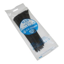 COLLIER DE SERRAGE NYLON TYPE RILSAN 2,5x200mm NOIR (VENDU PAR 100)