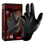 GANTS ATELIER NITRILE ECAILLES DE POISSON RESISTANT AUX PRODUITS CHIMIQUES, AUX HUILES, A L'ESSENCE NOIR