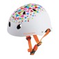 CASQUE VELO CITY JUNIOR POLISPORT URBAN RADICAL BLANC AVEC DECO TAILLE 53-55 SYSTEM QUICK LOCK