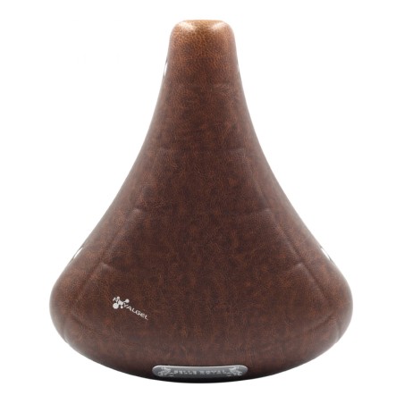 SELLE ROYAL LOISIR ONDINA RETRO-VINTAGE MARRON MIXTE 253x214mm AVEC RESSORT ET GEL