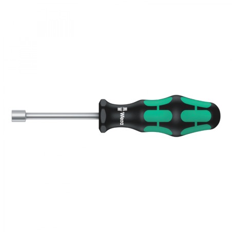 TOURNEVIS A DOUILLE WERA 395 HOLO 8 mm NOIR-VERT (VENDU A L'UNITE)  -MARQUE ALLEMANDE POUR LES ATELIERS-