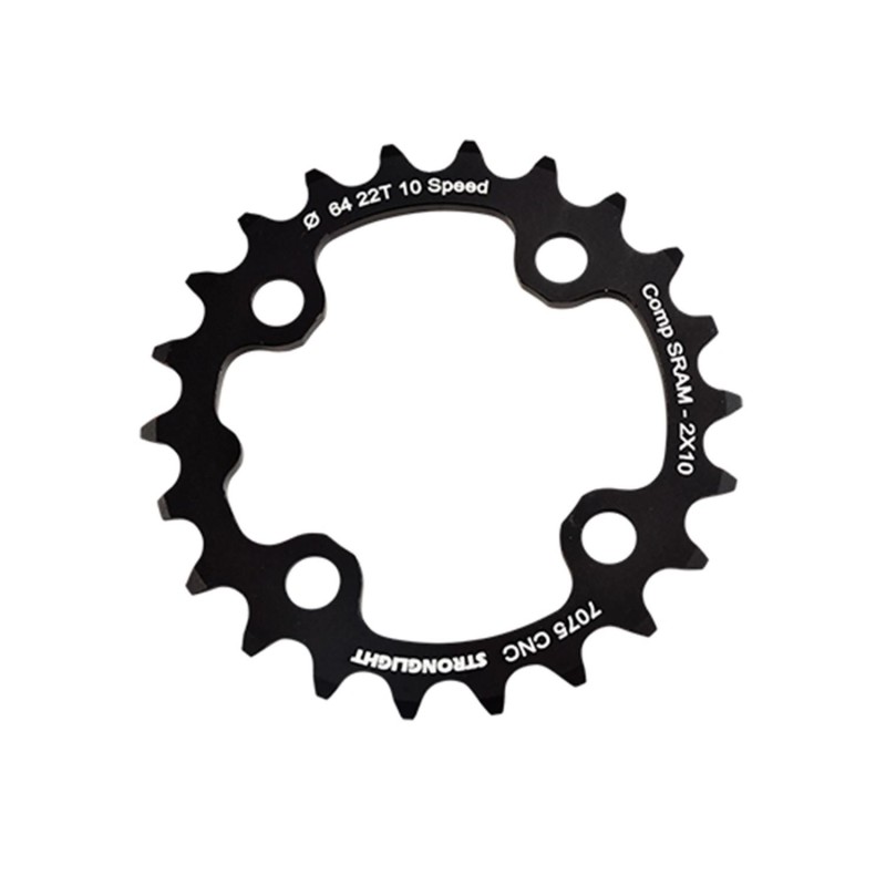 PLATEAU VTT DOUBLE DIAM  64 INTER 22DTS NOIR 4 BRANCHES ALU 7075 STRONG 10V SRAM XX SHIMAN