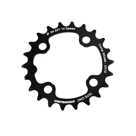 PLATEAU VTT DOUBLE DIAM  64 INTER 22DTS NOIR 4 BRANCHES ALU 7075 STRONG 10V SRAM XX SHIMAN